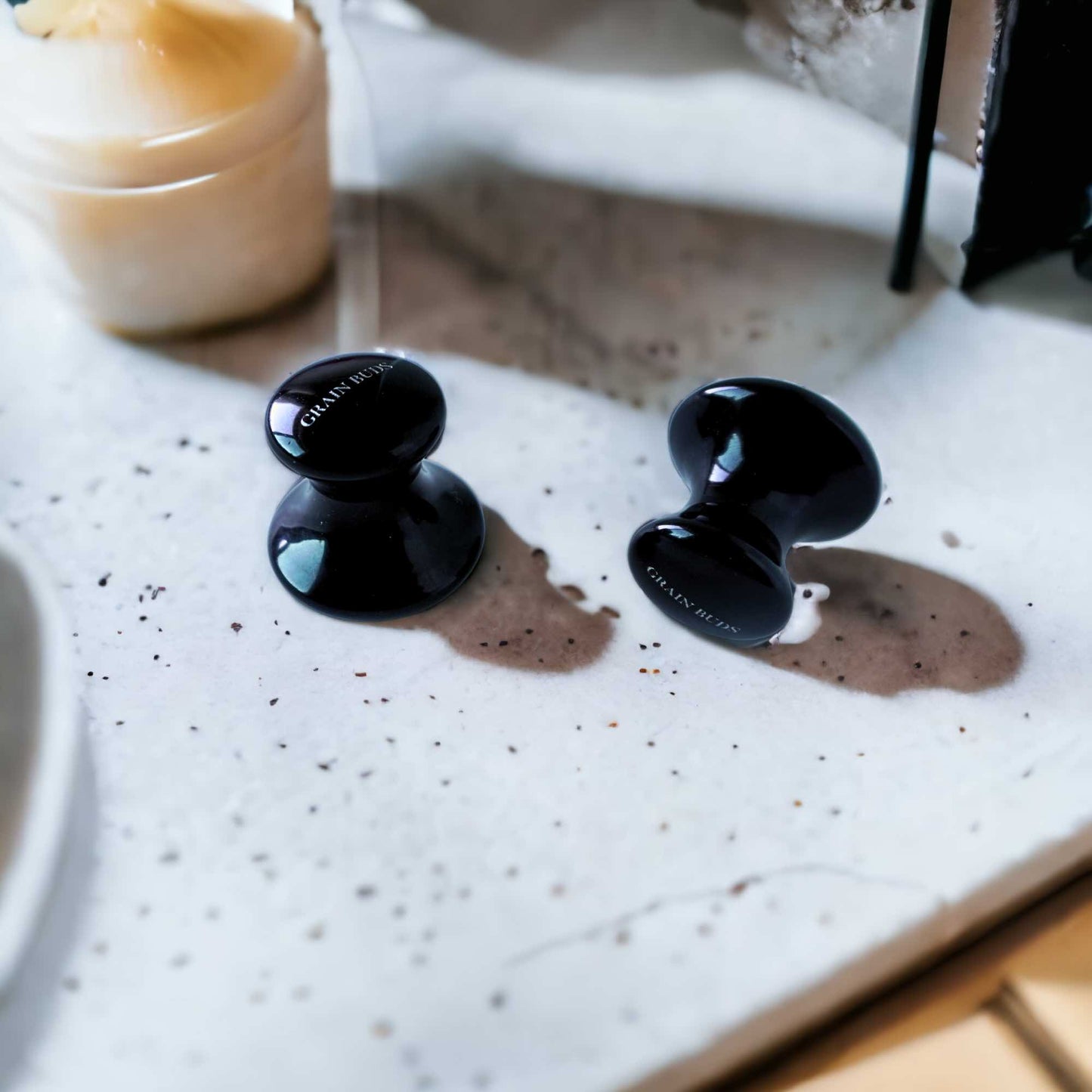 Black Obsidian Gua Sha Mushroom Duo Set
