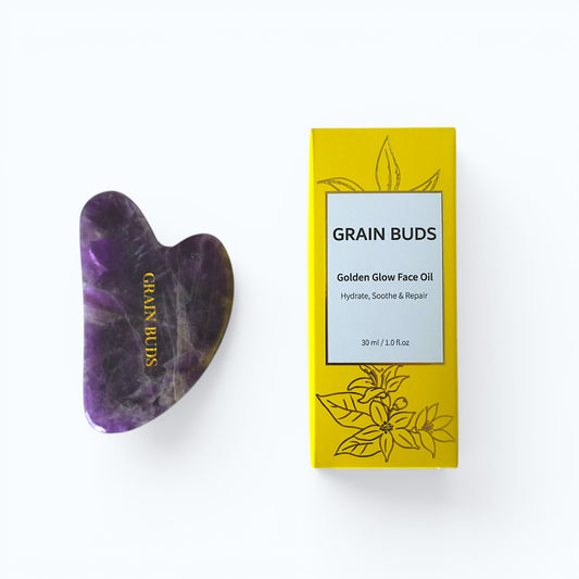 Amethyst Gua Sha & Golden Glow Face Oil