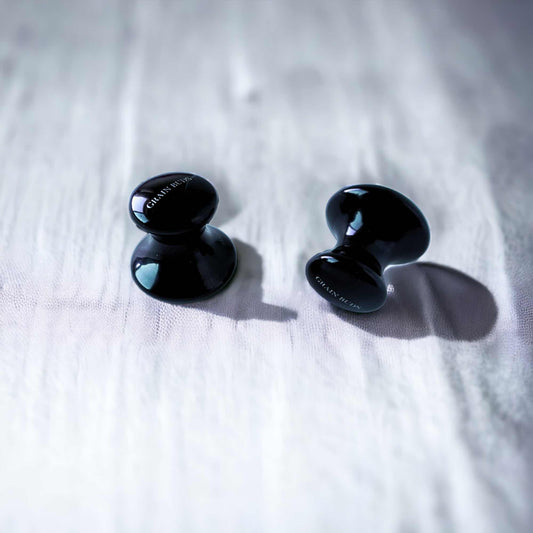 Black Obsidian Gua Sha Mushroom Duo Set