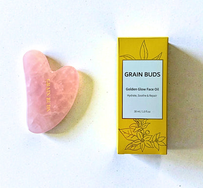 Rose Quartz Gua Sha & Golden Glow Face Oil