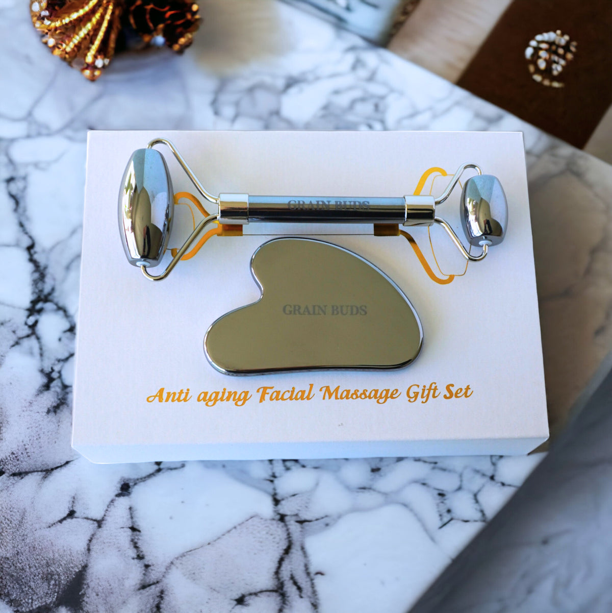 Gua Sha & Face Roller Set