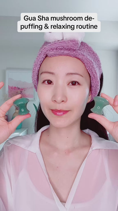 Jade Gua Sha Mushroom Duo Set